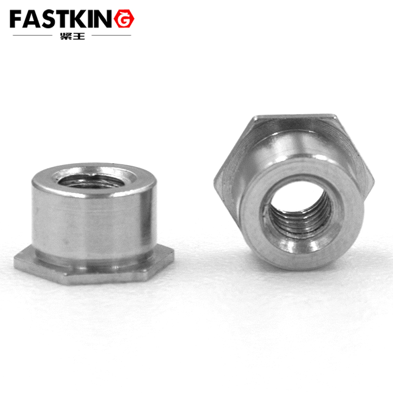 六角壓板螺母底孔 304通孔鈑金壓鉚螺母柱